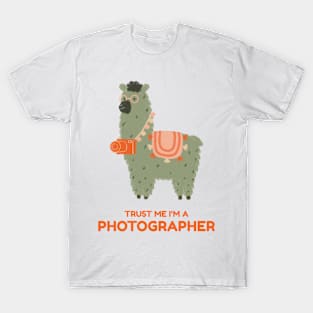 Llama Photographer T-Shirt